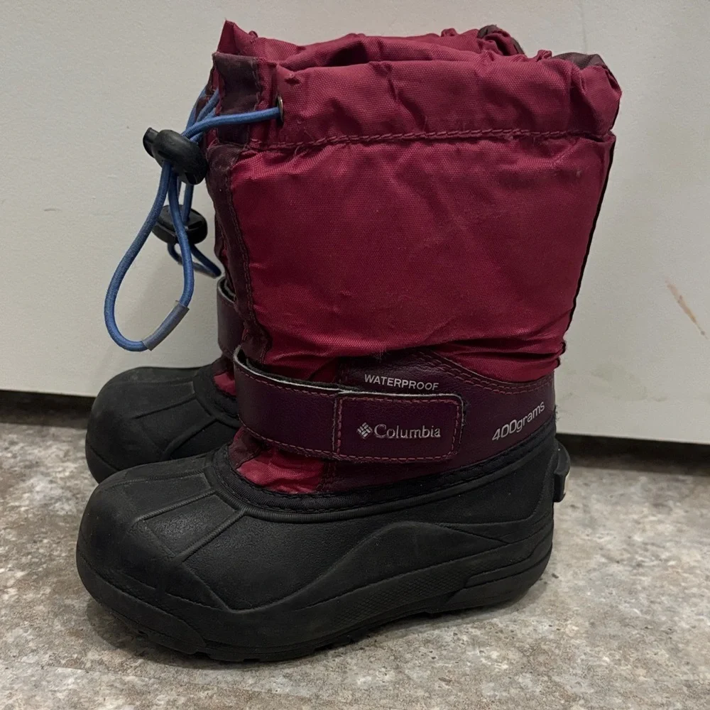 Columbia Kids' Insulated Boots - Burgundy and Black Size 10 Toddler Girls